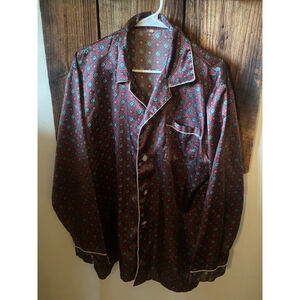 Men's Vintage Kino Lion Pajama Top M Burgundy